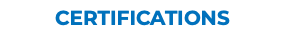 Certifications